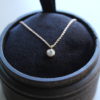 diamond bezel set solitaire necklace