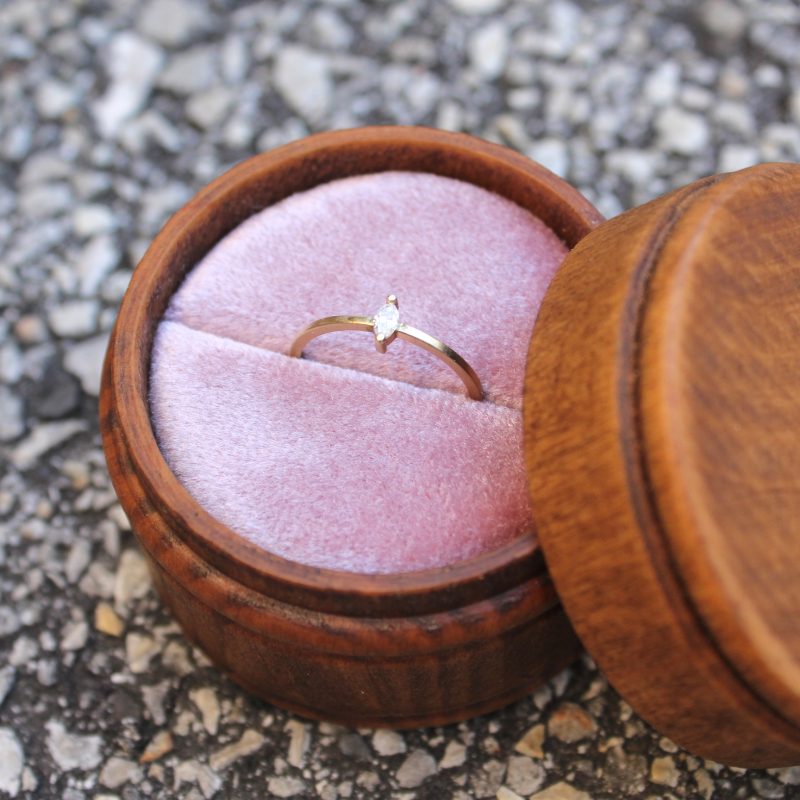 Three Stone Marquise Diamond Engagement Ring - Gili Mor
