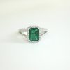 Green emerald engagement ring