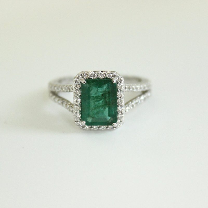 Yellow Gold Square Emerald Bezel Setting Ring - Gili Mor-Houston, TX