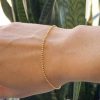 yellow gold bead bracelet